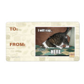 Ik ga hier slapen etiket (Voorkant)