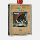 Ik ga hier slapen metalen ornament (Rechts)