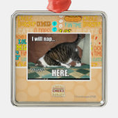 Ik ga hier slapen metalen ornament (Voorkant)