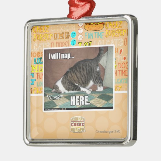 Ik ga hier slapen metalen ornament (Links)