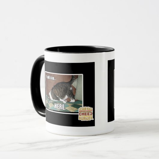 Ik ga hier slapen mok (Voorkant links)