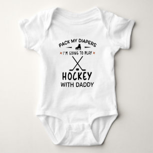 Ik ga hockey spelen met papa - Hockey Fan   Romper
