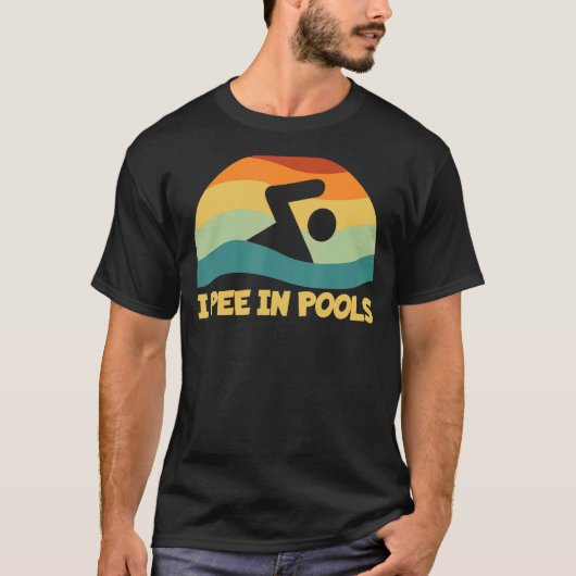 Ik ga in pools rek-Humor zwemmen T-shirt (Voorkant)