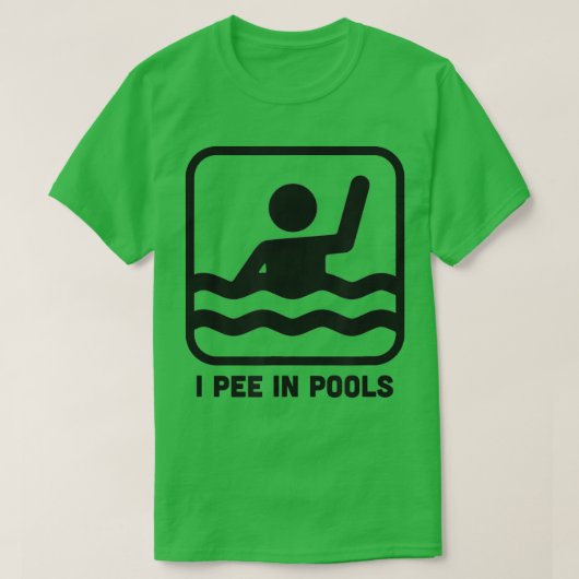 Ik ga in pools zitten met een grappig zwembord t-shirt (Design voorkant)