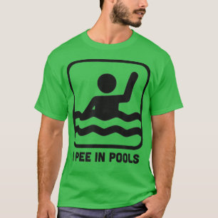 Ik ga in pools zitten met een grappig zwembord t-shirt