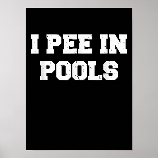 Ik ga in pools zitten waar grappig Sarcastisch zwe Poster (Voorkant)
