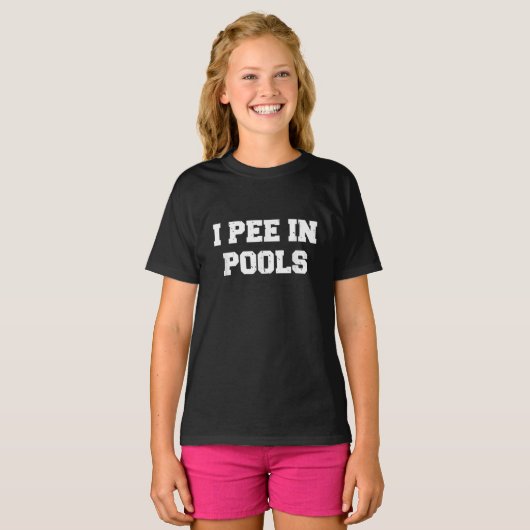 Ik ga in pools zitten waar grappig sarcastisch zwe t-shirt (Voorkant volledig)