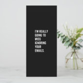 Ik ga je e-mails echt missen feestdagenkaart (Staand voorkant)
