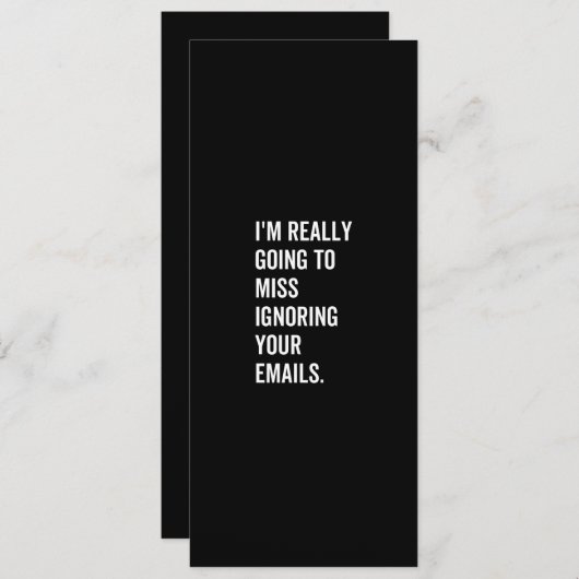 Ik ga je e-mails echt missen feestdagenkaart (Voorkant / Achterkant)