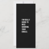 Ik ga je e-mails echt missen feestdagenkaart (Voorkant)