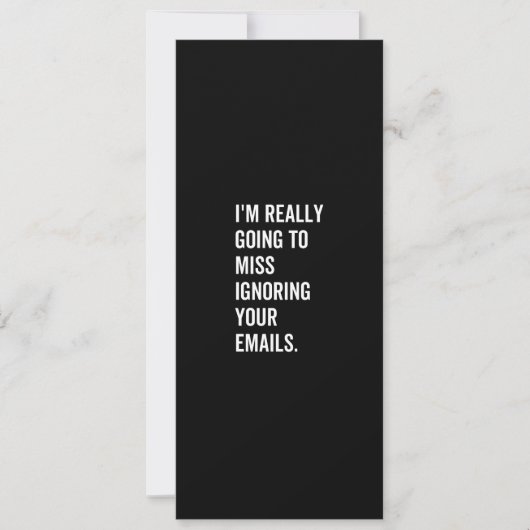 Ik ga je e-mails echt missen feestdagenkaart (Voorkant)