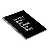 Ik ga je e-mails echt missen notitieboek (Rechterzijde)