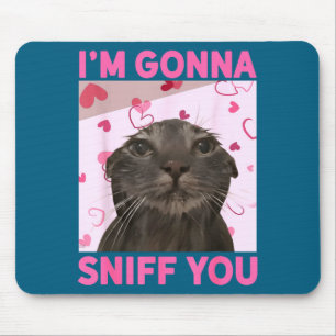 Ik ga je grappig Brainrot Katten Meme voor W ruike Muismat