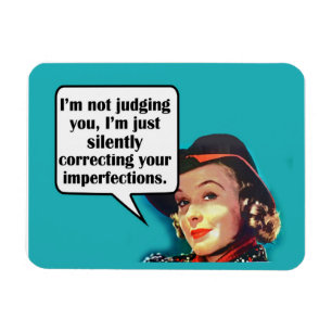 Ik ga je niet beoordelen... Retro Woman Magneet