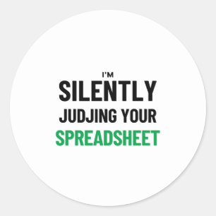Ik ga je Spreadsheet Classic Rou stilletjes beoord Ronde Sticker