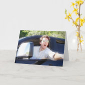 "Ik ga je verjaardagsspullen stelen" Kaart (Gele Bloem)