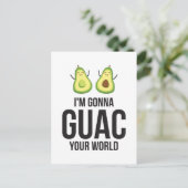 Ik ga je wereld schelen, Guacamole Avocado Briefkaart (Staand voorkant)