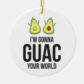 Ik ga je wereld schelen, Guacamole Avocado Keramisch Ornament (Voorkant)