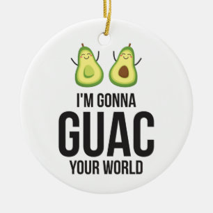 Ik ga je wereld schelen, Guacamole Avocado Keramisch Ornament