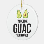 Ik ga je wereld schelen, Guacamole Avocado Keramisch Ornament (Links)