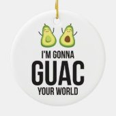 Ik ga je wereld schelen, Guacamole Avocado Keramisch Ornament (Achterkant)