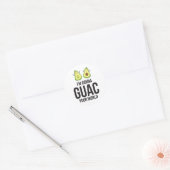 Ik ga je wereld schelen, Guacamole Avocado Ronde Sticker (Envelop)