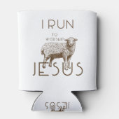 Ik ga Jezus aanbidden Blikjeskoeler (Achterkant)