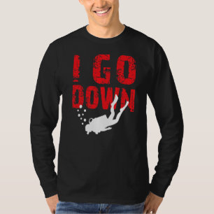 Ik ga langs de oceaanonderwatervrije duikinstructe t-shirt