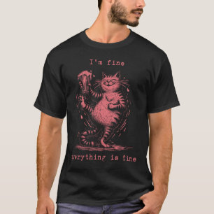 Ik Ga Leuk Alles Is Leuk Grappige Kat T-shirt