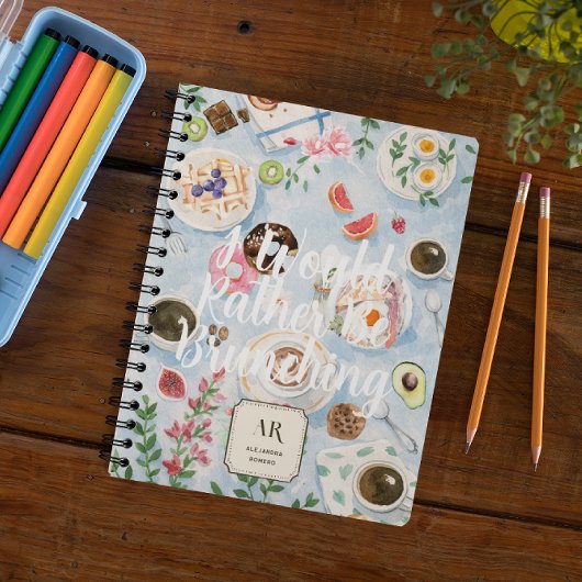 Ik Ga Liever Brunchen | Aangepaste Monogram Notitieboek