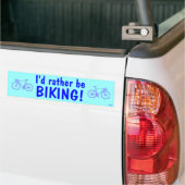 Ik ga liever fietsen! bumpersticker (Op Truck)