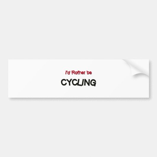 Ik Ga Liever Fietsen Bumpersticker (Voorkant)