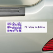 Ik ga liever fietsen bumpersticker (Op auto)