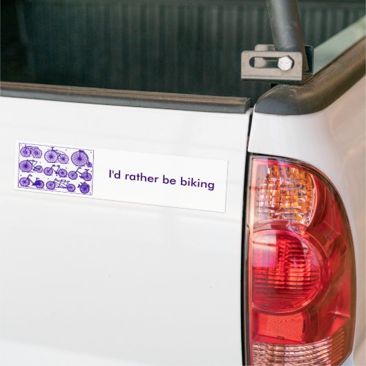 Ik ga liever fietsen bumpersticker (Op Truck)