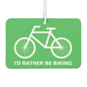 Ik ga liever fietsen grappige fietser auto luchtverfrisser (Achterkant)