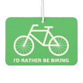 Ik ga liever fietsen grappige fietser auto luchtverfrisser (Voorkant)