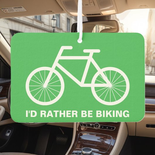 Ik ga liever fietsen grappige fietser auto luchtverfrisser