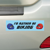 Ik Ga Liever Fietsen Leuk Fietser Motorrijder Bumpersticker (Op auto)