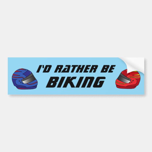 Ik Ga Liever Fietsen Leuk Fietser Motorrijder Bumpersticker (Voorkant)