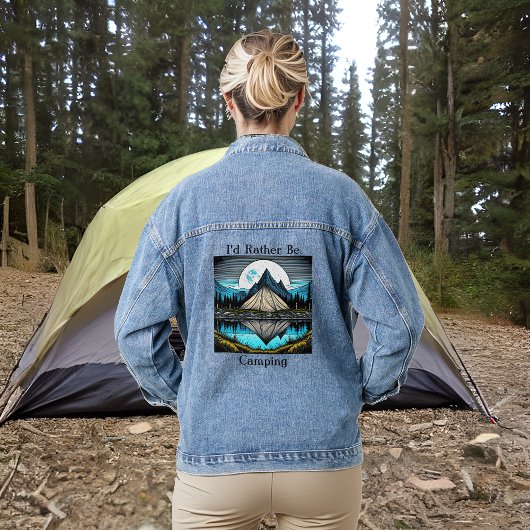 Ik Ga Liever Kamperen Denim Jacket