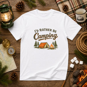 Ik Ga Liever Kamperen Kampeerhumor T-shirt