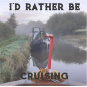Ik ga liever met de narrowboat thema sticker (Voorkant)