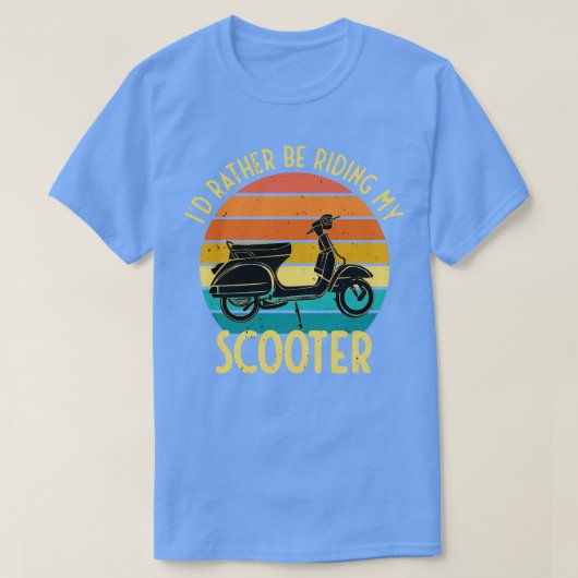 Ik ga liever mijn scooter-bromfiets uitlenen t-shirt (Design voorkant)