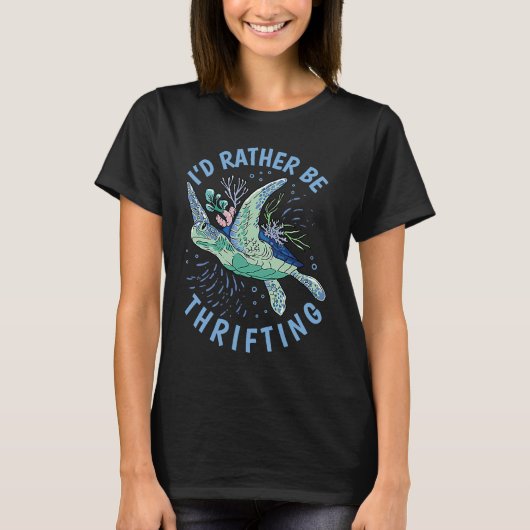 Ik ga liever naar een kringloopwinkel t-shirt (Voorkant)