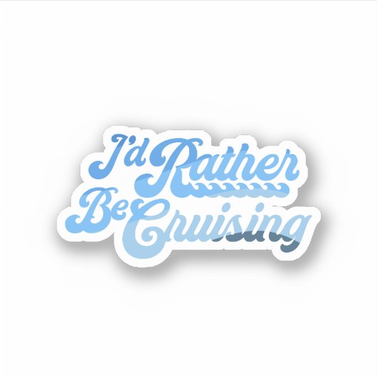 Ik ga liever op cruise sticker (Voorkant)