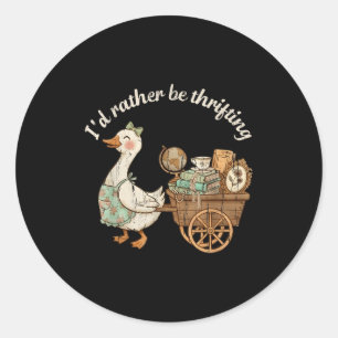 Ik ga liever op zoek naar een leuke vintage gans-d ronde sticker