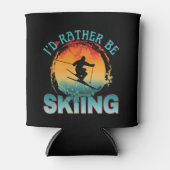 ik ga liever skiën blikjeskoeler (Voorkant)