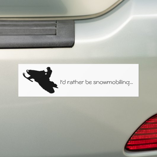 Ik ga liever sneeuwen...Bumpersticker Bumpersticker (Op auto)