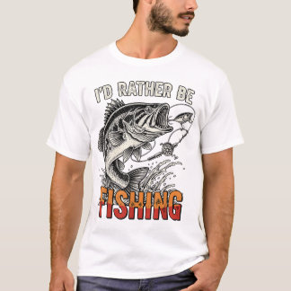 Ik Ga Liever Vissen Grafisch Baars Papa T-shirt