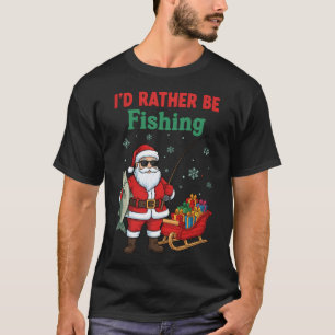 Ik Ga Liever Vissen Sinterklaas Vissen Kerstmis T-shirt